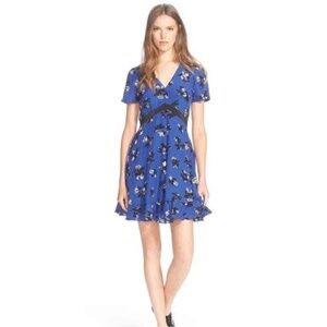 Rebecca Taylor Alyssum Blue Silk Dress - Size 2